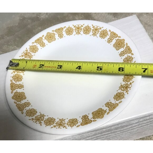 Corelle Vintage Butterfly Gold Floral Salad Cereal Bowl & Salad Toast Plate Set - Picture 6 of 11
